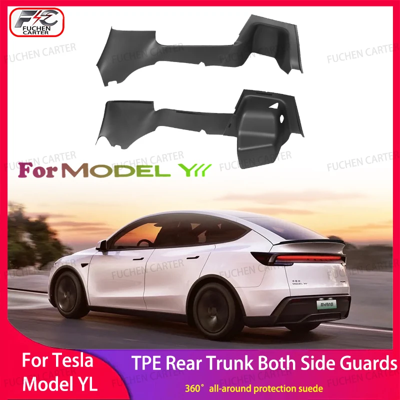 For New Tesla Model YL Launch 2026 Rear Trunk Side Anti-Kick Pad Full Coverage TPE Protection Kit Car Anti-dirty Pad Accessories