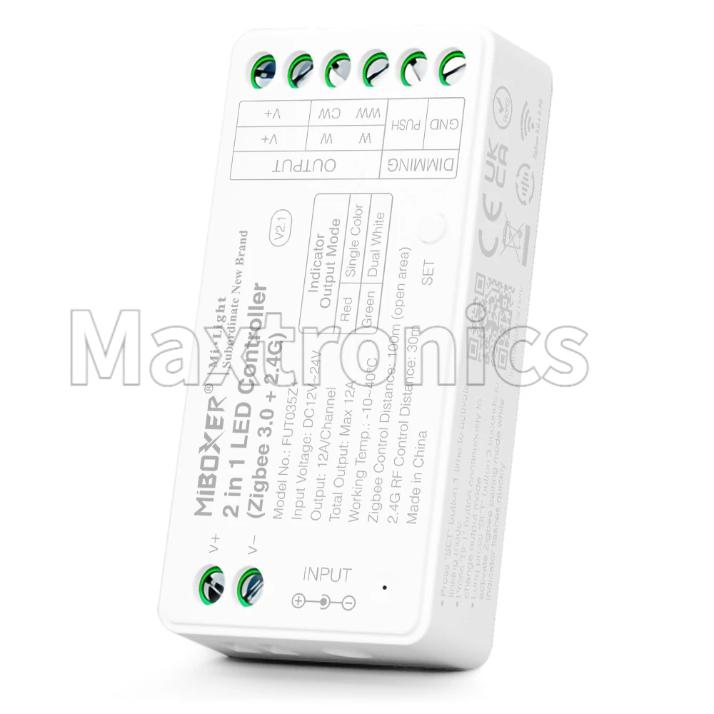 Miboxer Zigbee 3.0 2.4G  FUT037Z+  3 in 1 RGB / RGBW / RGB+CCT LED Strip Controller FUT035Z+ 2 in 1 Single color / Dual white
