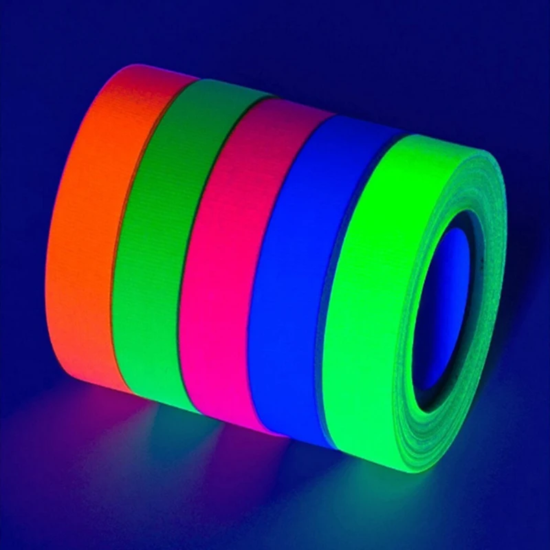 Fita UV fluorescente do algodão, viscosidade alta, fita luminosa da luz roxa, baile do partido, estágio do filme, desempenho mágico do suporte, necessário