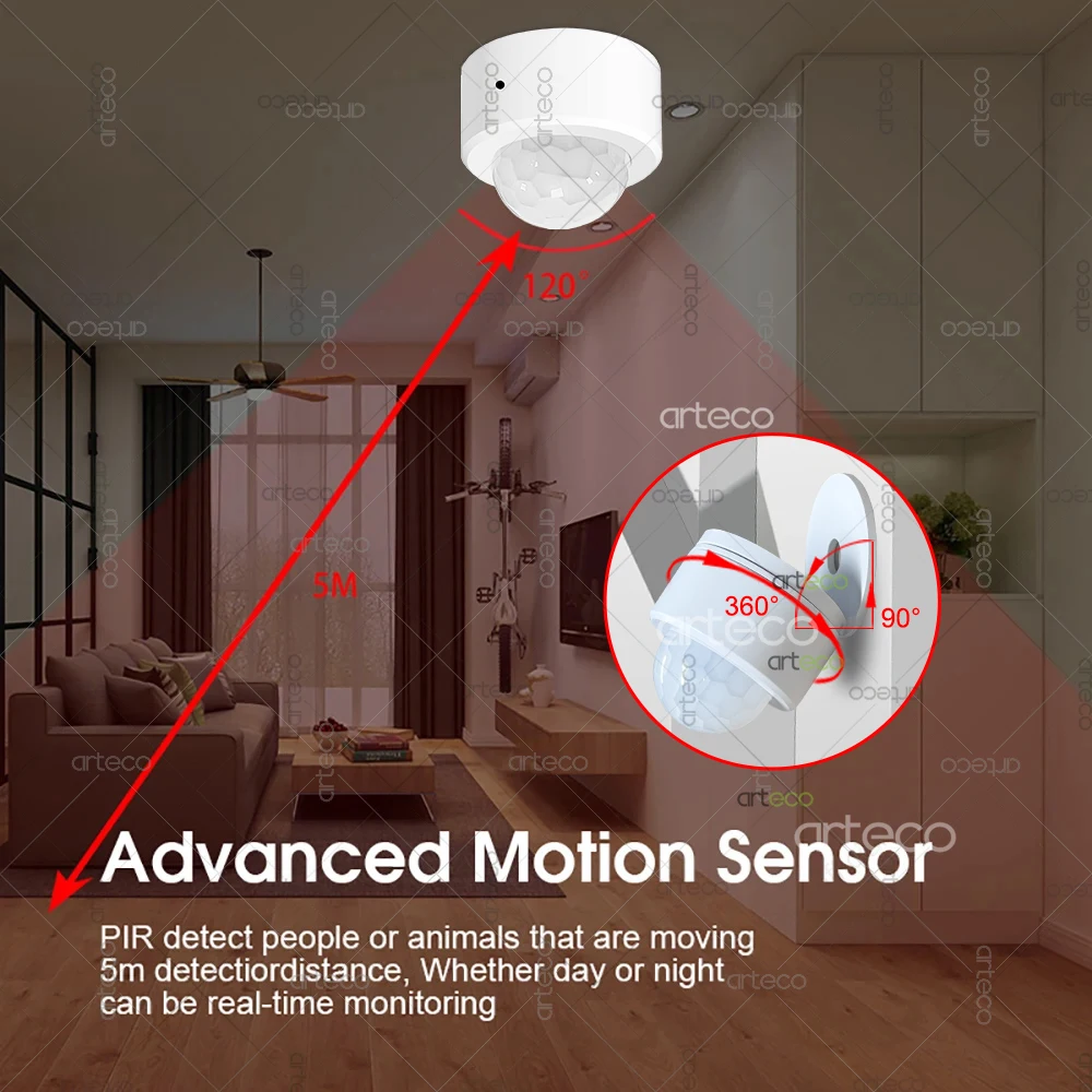 Ewelink-Sensor de movimiento PIR Zigbee, Detector infrarrojo inalámbrico de movimiento del cuerpo humano, seguridad inteligente para el hogar, funciona con Alexa y Google Home