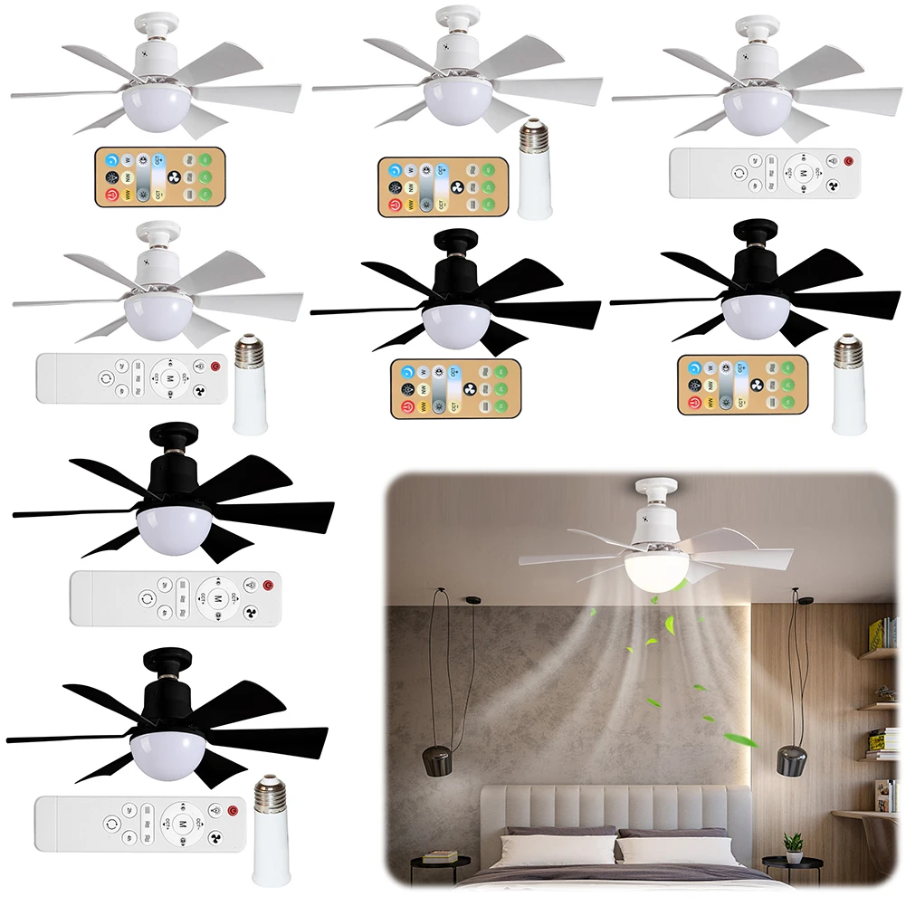 Smart LED Ceiling Fan Light with Remote Control