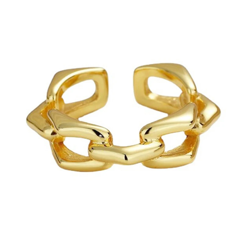 Mewanry Silver Color Hollow Geometric Rings For Women Couples Creative Trendy Personality Simple Elegant Birthday Jewelry Gifts
