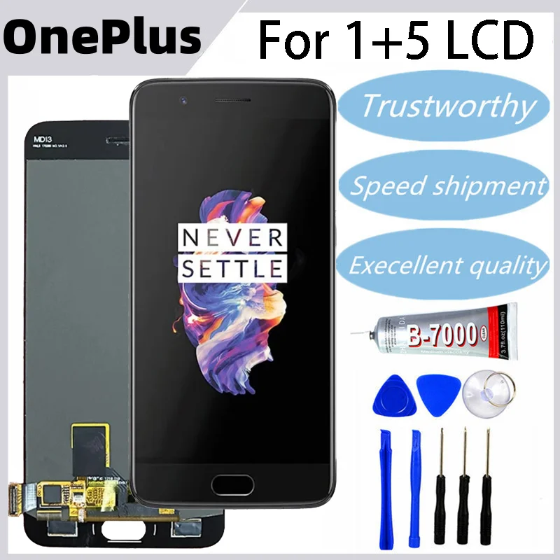 

5.5 inches AMOLED / TFT For OnePlus 5 1+5 A5000 LCD Display Touch Screen Digitizer Assembly For OnePlus 5 LCD Screen Replacement