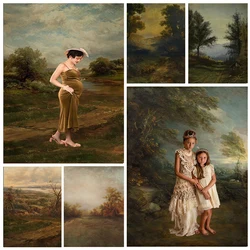 Vintage Scenery Oil Painting Backdrop Newborn Kid Adult Birthday Portrait Photo Studio Background Wedding Bridal Art Photo Props