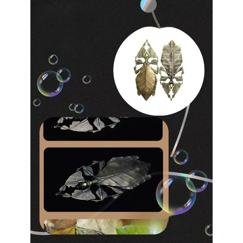 Broche de Insecto Vintage Latón Antiguo, Pin de Joyería Diseño Creativo para Traje, Regalo Fiesta Hombre Mujer