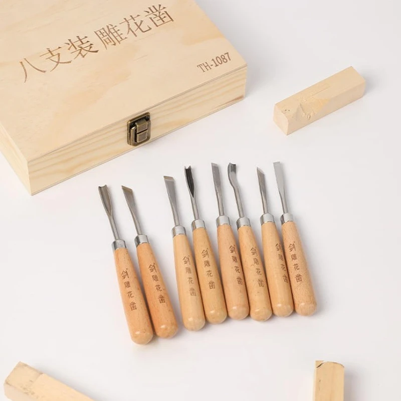 12 Piece Wooden Carving Hand Chisel Set Lathe Knife DIY Turning Woodworking Professional Planing Woodworking Woodworking Tools