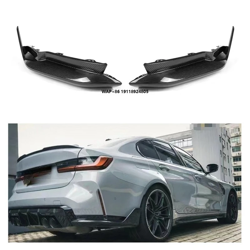 

OEM Dry Carbon Fiber MP Style Rear Bumper Splitter for B-MW G80 M3 2021+ Rear Bumper Lip Wrap