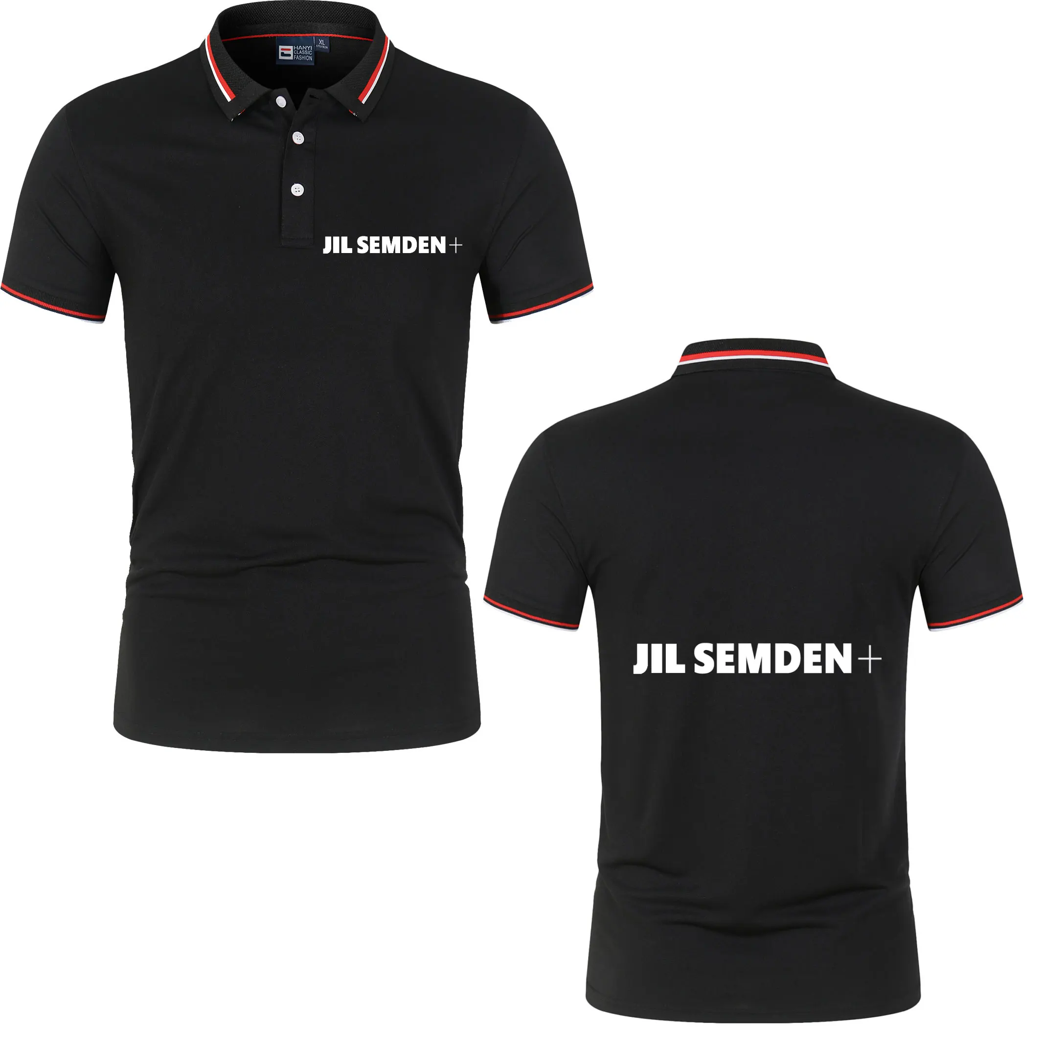 

JIL SEMDEN printed 35% cotton Polo shirt for men's casual solid color slim fit men's Polos new summer fashion brand men's clothi