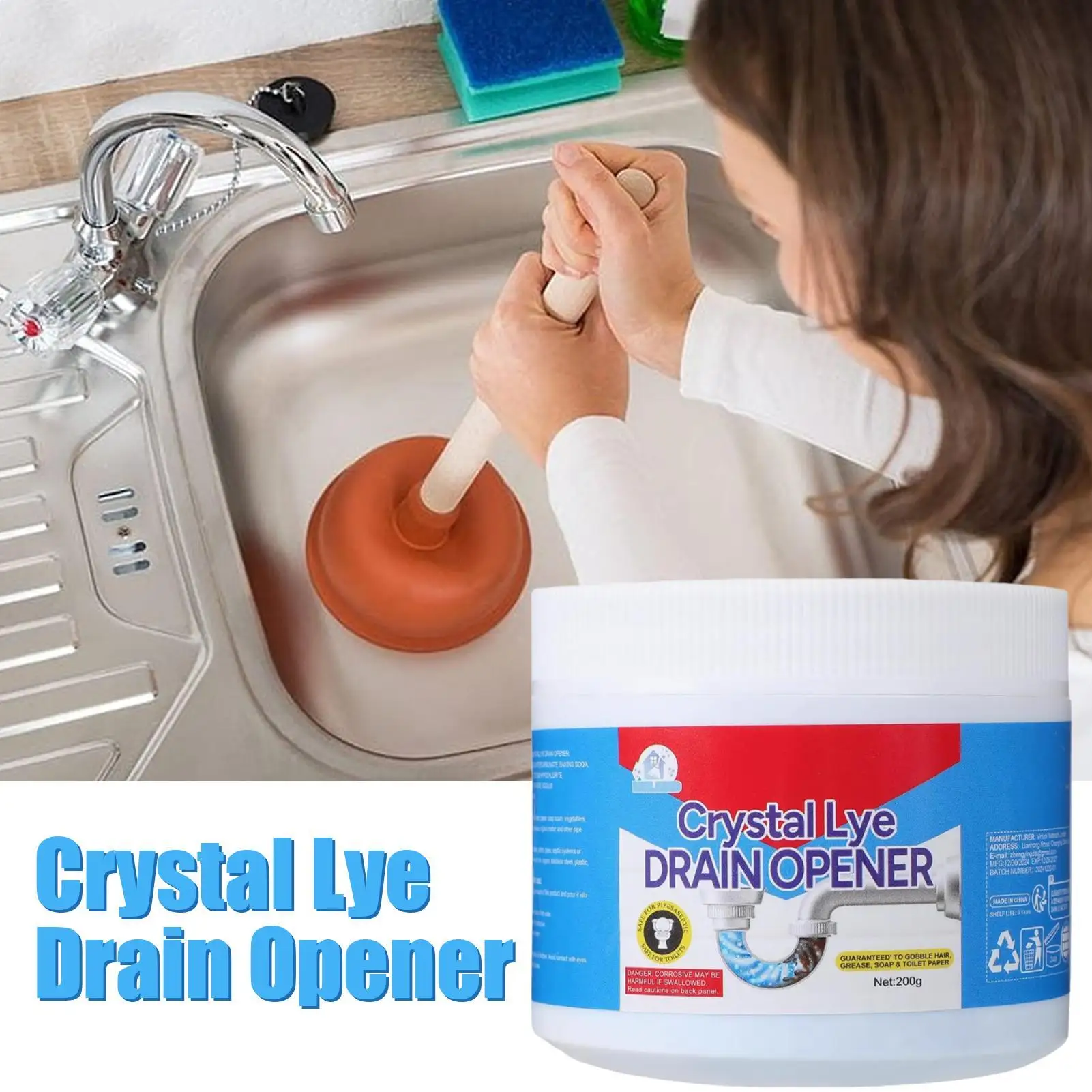 Special Pipe Dredging Agent Powerful Dredging Effective Cleaning Removal Of Odors And Blockages Suitable For Kitchen Sewers view 4