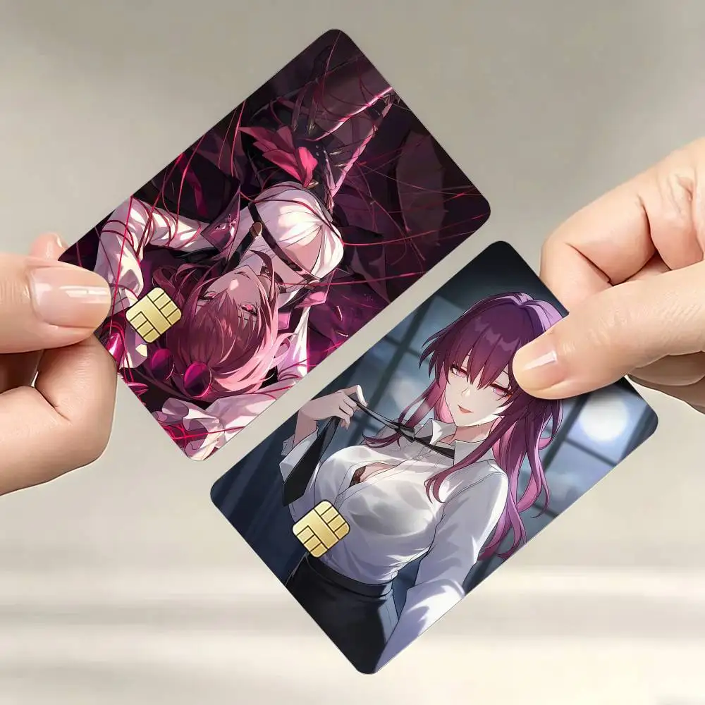

H-Honkai S-Star R-Rail Game Kafka Credit Card Skin Stickers For VISA Bank Bus Metro Access Card Protective Film Cover Sticker