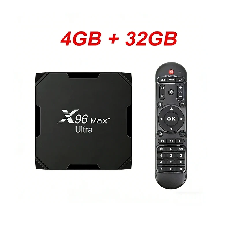 X96Max Plus Ultra TV-Box Android 11 4GB/32GB 4GB/64GB TV-Box Amlogic S905X4 AV1 8K WLAN BT X96 Max Media Player TV Set-Top-Box