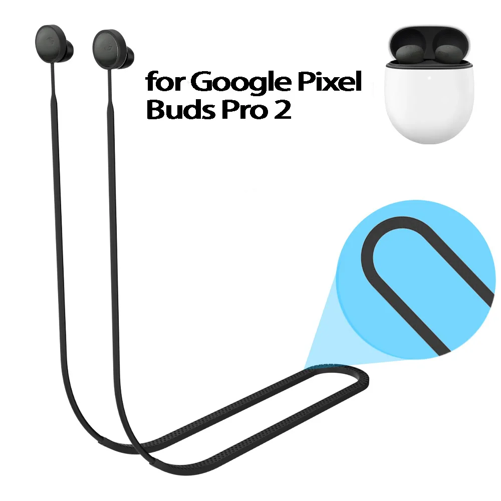 Soft Silicone Anti Lost Rope Earphones for Google Pixel Buds Pro 2 Bluetooth-compatible Wireless Headphone Earbuds Strap