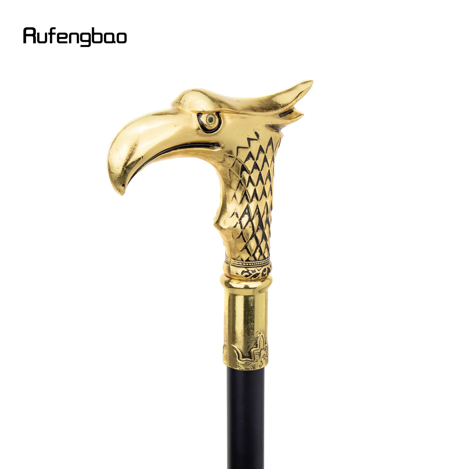 Golden Eagle Walking Stick Decorative Vampire Cospaly Vintage Party Fashionable Walking Cane Halloween Crosier 93cm