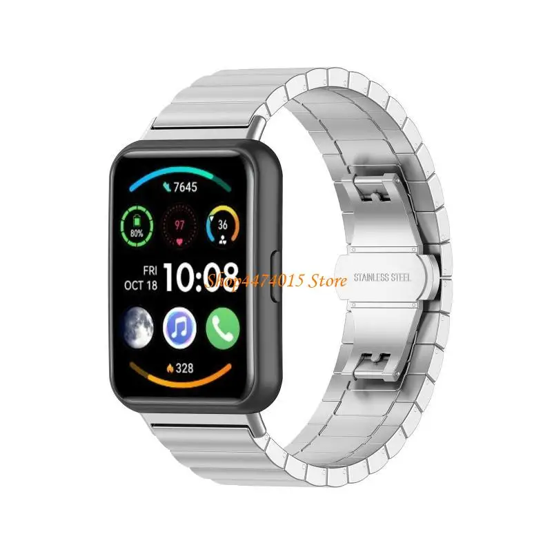 

K1aa watch -полоса запястья ремень ремня ремня Потта -защита от нержавеющей стали для браслета Huaweiwatch Fit 2