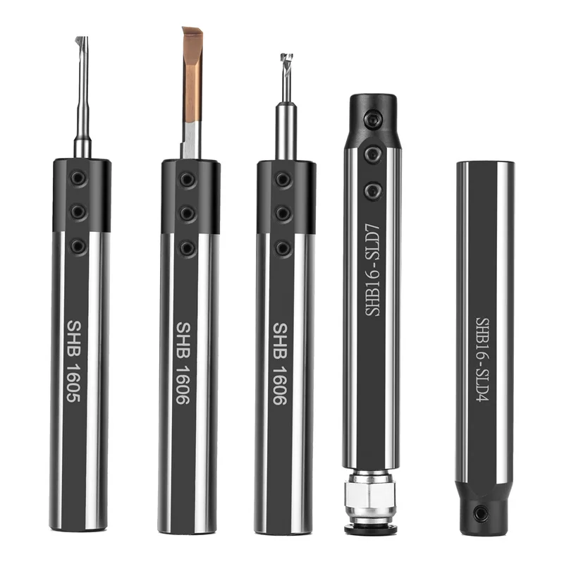 

Держатели инструментов SHB Tiny Tools SHB12, SHB16, SHB20, SHB25 для токарных станков с ЧПУ: для обработки заготовок, нарезания канавок, нарезания резьбы, растачивания и зажимных операций.