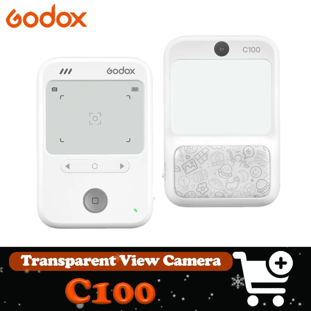 Godox C100 透明ビューカメラ ポータブルミニカメラ Vlog撮影 セルフィー撮影用