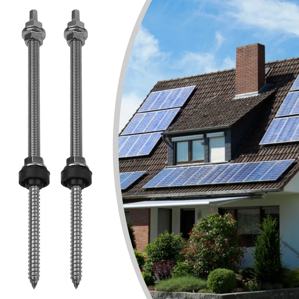 M10 Hanger Bolts With EPDM 20/25cm Adapter Parts Solar Hotovoltaic Solar middle/End Clamp For Solar & Photovoltaic Systems