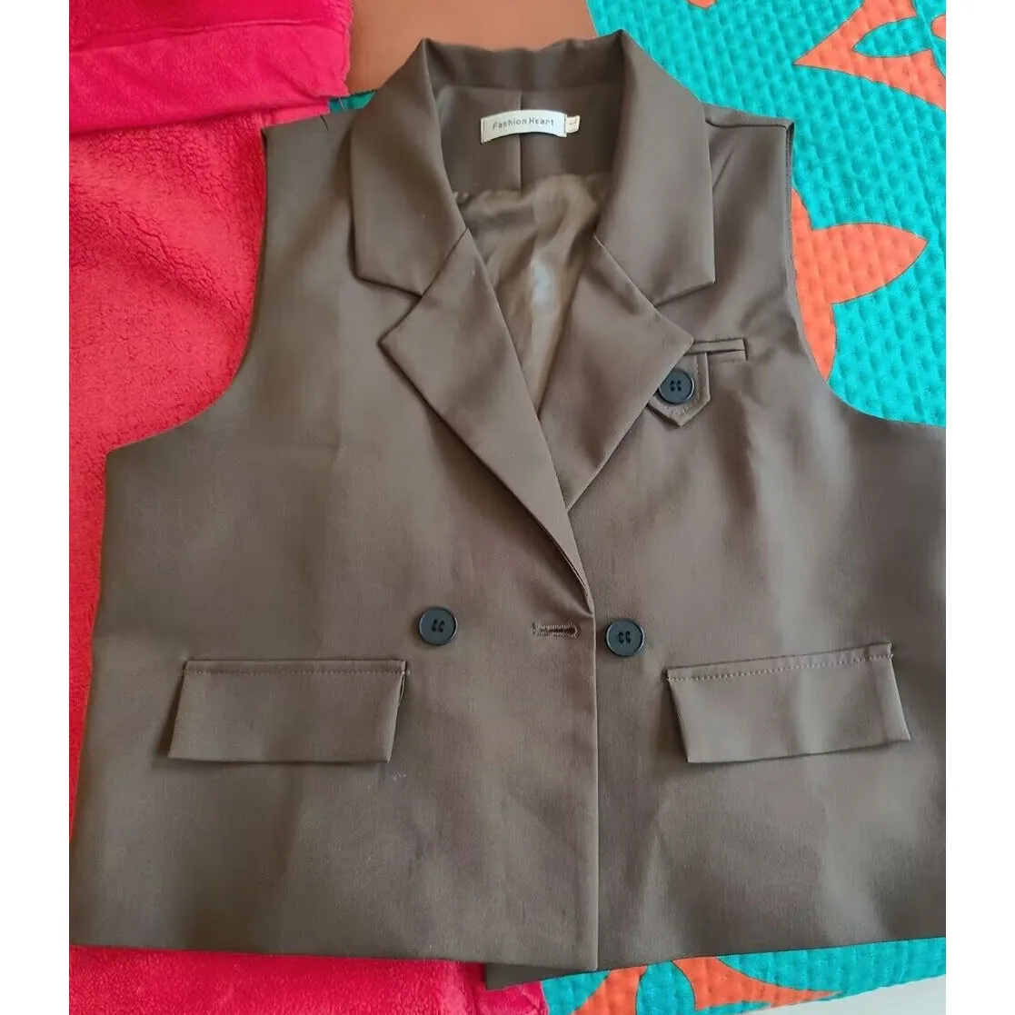 デザインセンスレディ裏地付きベスト韓国女性ブレザーノースリーブトップス春秋女性ファッションカーディガンベストジャケット ﻿