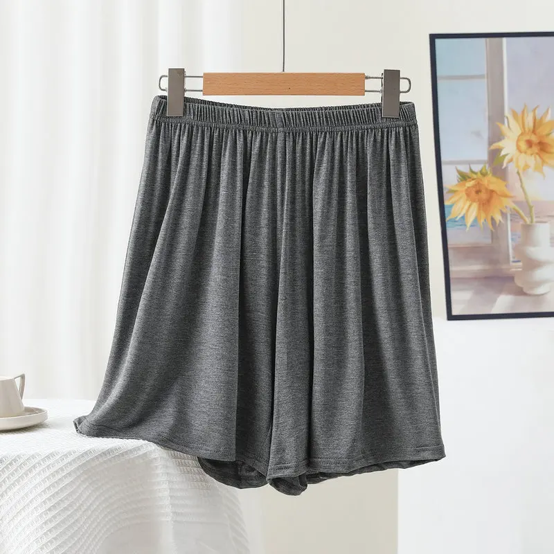 Pantaloncini modali a vita alta pantaloni da notte Casual da donna estivi sopra il ginocchio Plus size pantaloni di sicurezza a gamba larga in tinta