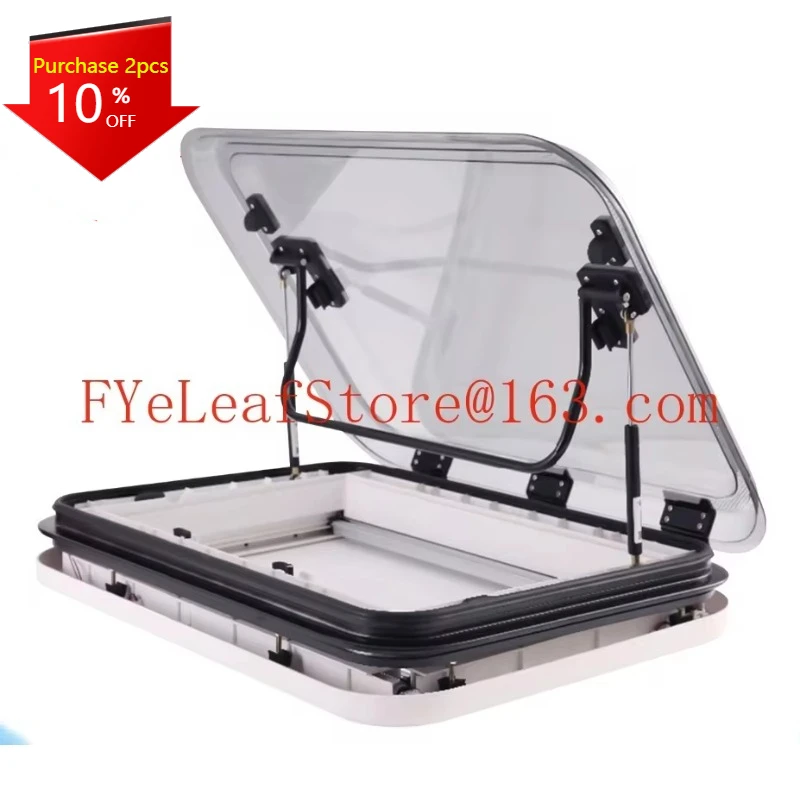 

customized Large Caravan RV Skylight Roof Vent Hatch 3-Size with LED Light 500/700/800 x 500mm Cut Out for Camper Motorhome