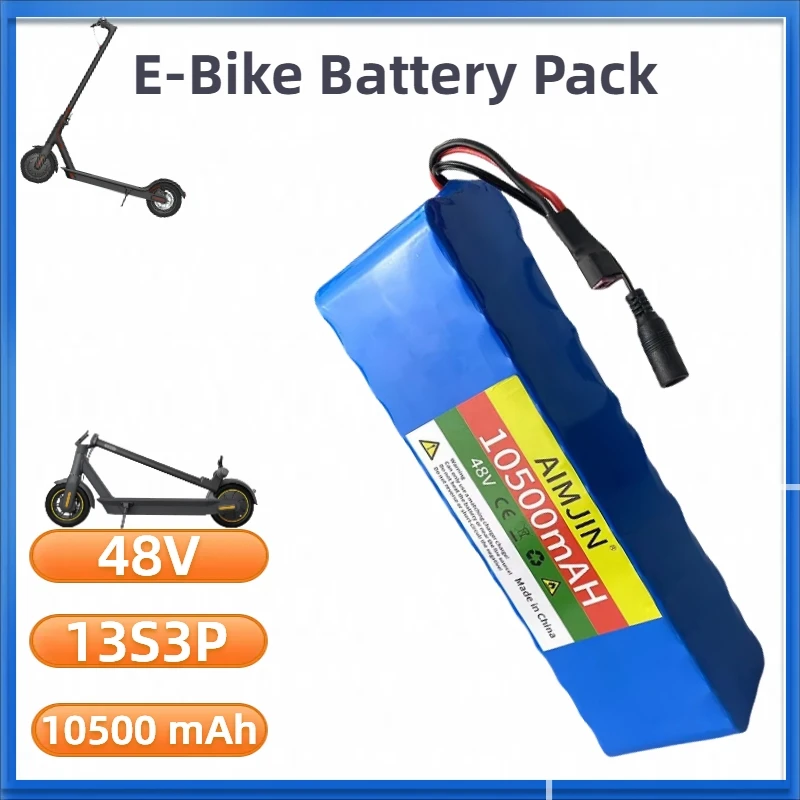 

48V 10500mAh 1000w 13S3P Lithium Ion Battery Pack For E-bike Electric Bicycle Scooter