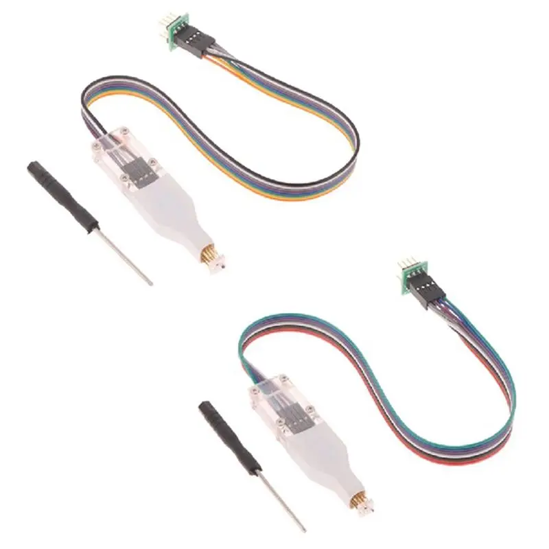 2Pcs Sop8 Chip Download Burn Write Probe Spring Needle Flash Eeprom Chip Burner Cable Sop8 208Mil 5.8Mm 150Mil 4.4Mm-A12I