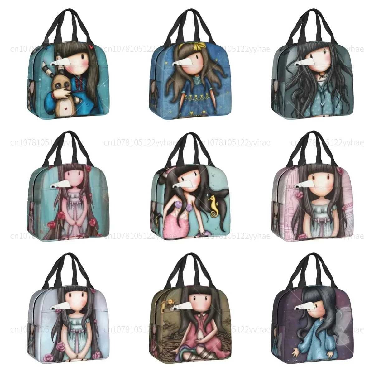 

Custom Santoro Gorjuss Cartoon Lunch Bag Women Warm Cooler Insulated Lunch Boxes for Kids School Fruit Fresh Storage Bag