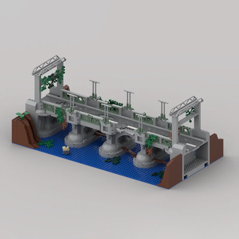 City Street View Modello Moc Building Blocks Modello a ponte Tecnologia Mattoni Assemblaggio fai-da-te Costruzione Regali giocattolo per le vacanze