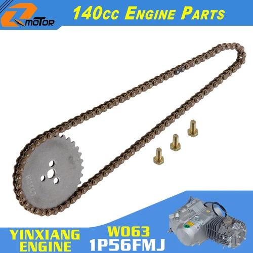 Imagen 1 del producto Kit de piñón de cadena de distribución de motor, 140cc, YX140, para YinXiang 1P56FMJ W063 W150-5 KAYO BSE Apollo Rusi SSR SDG Xmotos Dirt Pit Bike