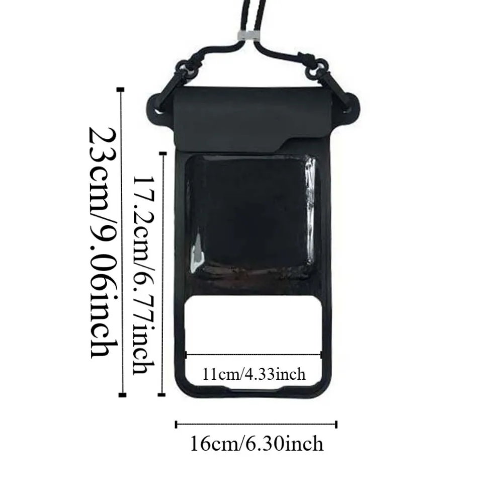 Adjustable Strap Waterproof Phone Pouch Lightweight Sealed Crossbody Dry Bag Solid Color ABS Transparent Hanging Neck Bag view 5