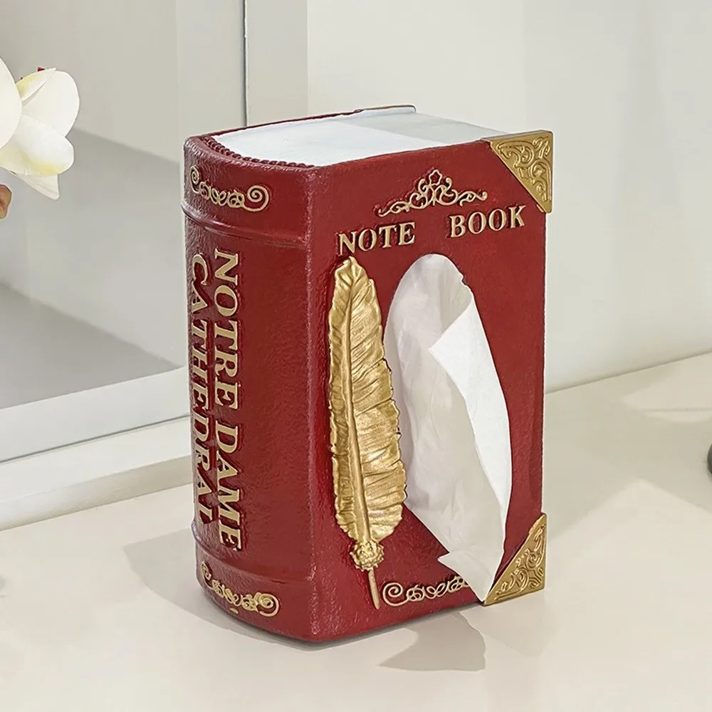 

Simulation Book Shaped Tissue Box Vintage Style Creative Design Decorative Tissue Boxes Decorative Literary Theme