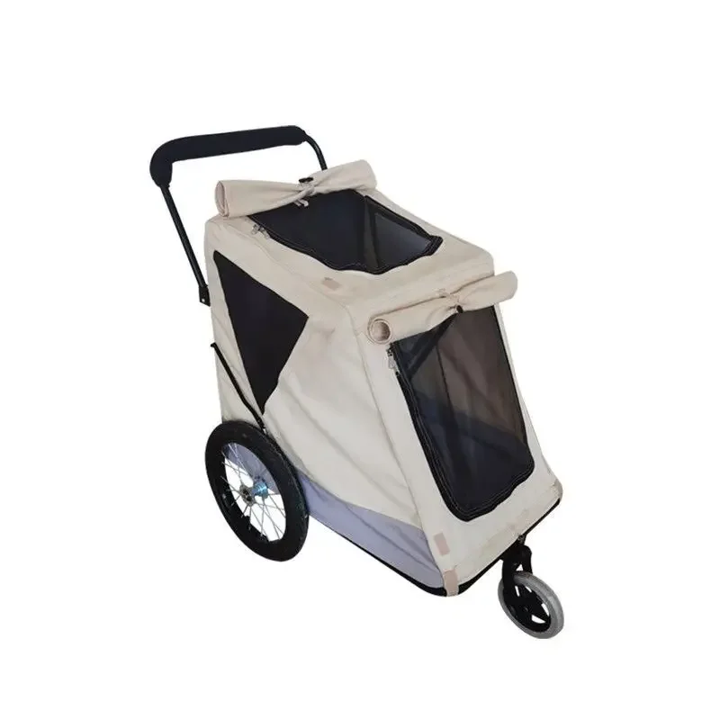 

Pet cart electric car towing lightweight folding portable cat and dog cart