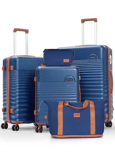 

Наборы чемоданов из 5 предметов, чемоданы на колесах, набор чемоданов с жестким корпусом, набор ручной клади из ABS-пластика с замком TSA, дорожные чемоданы