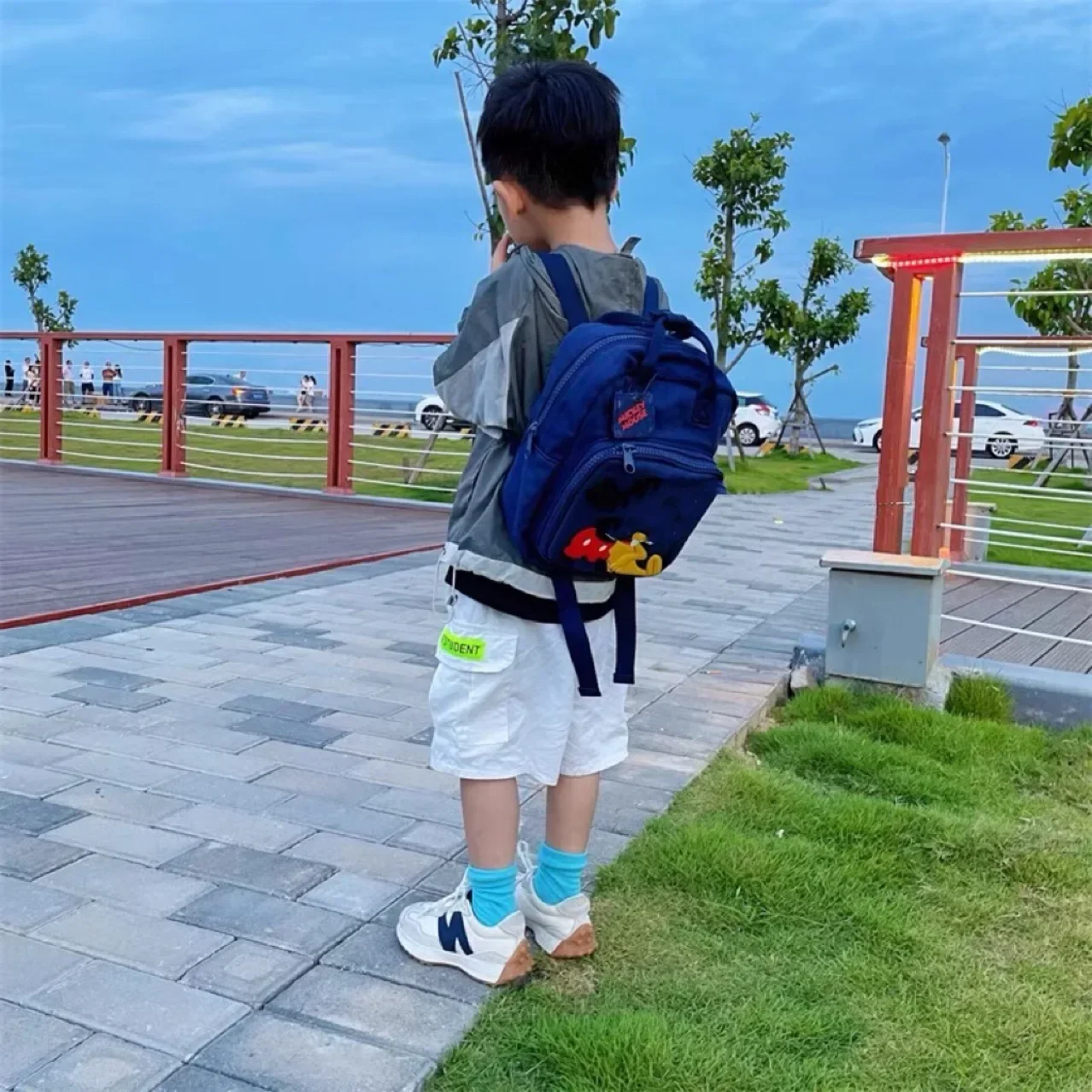 Disney Boys Backpacks Mickey Mouse Kawaii Bags Print Sequin Travel Storage Fashionable Schoolbags Kindergarten Mini Backpack