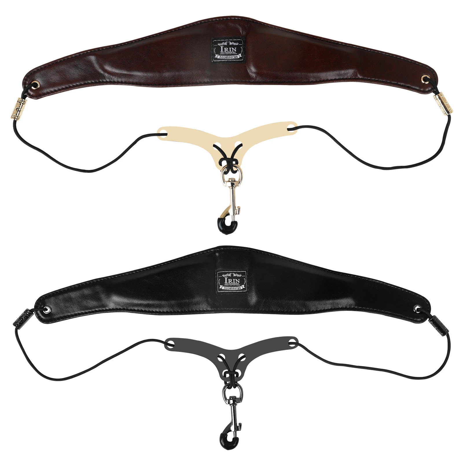 

IRIN Saxophone Neck Strap F-95 Sax Strap Leather Padded Soft Protection Neck Harness Sling Lanyard For Soprano Tenor Alto Sax