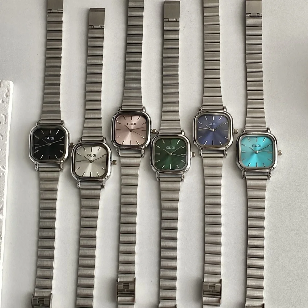 Fashion Silver Watch for Women Simple Square Quartz Wristwatch Ladies Watch Stainless Steel Women's Watches Clock Reloj Mujer