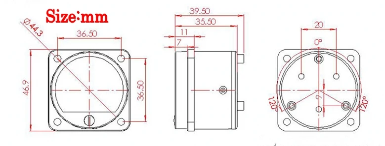 2 قطعة 45 مللي متر كبير VU متر ستيريو مكبر الصوت مجلس مؤشر مستوى قابل للتعديل مع سائق