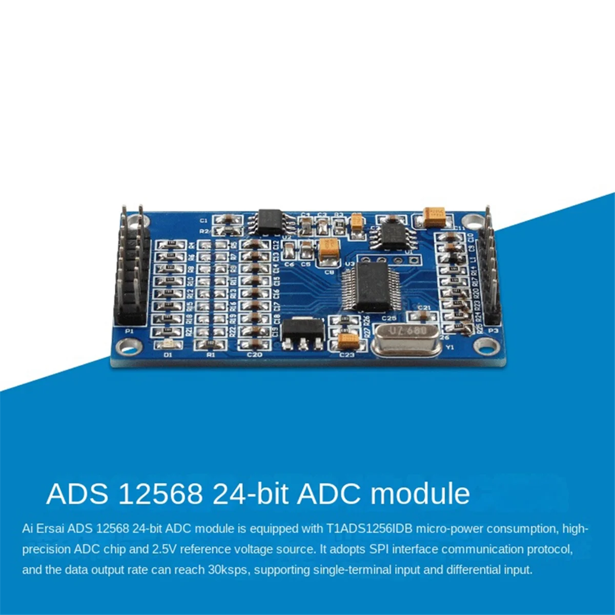 ABSQ-ADS1256 24 بت 8 قنوات Adc وحدة إعلانية عالية الدقة Adc متعددة الوظائف اكتساب وحدة بطاقة الحصول على البيانات