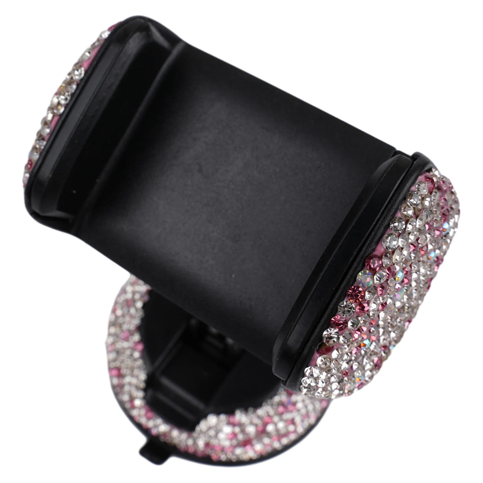 

Plastic Phone Holder Stand ABS Stylish Accessories Car Girls Mount Pink Rhinestones Adjustable Bling High Quality