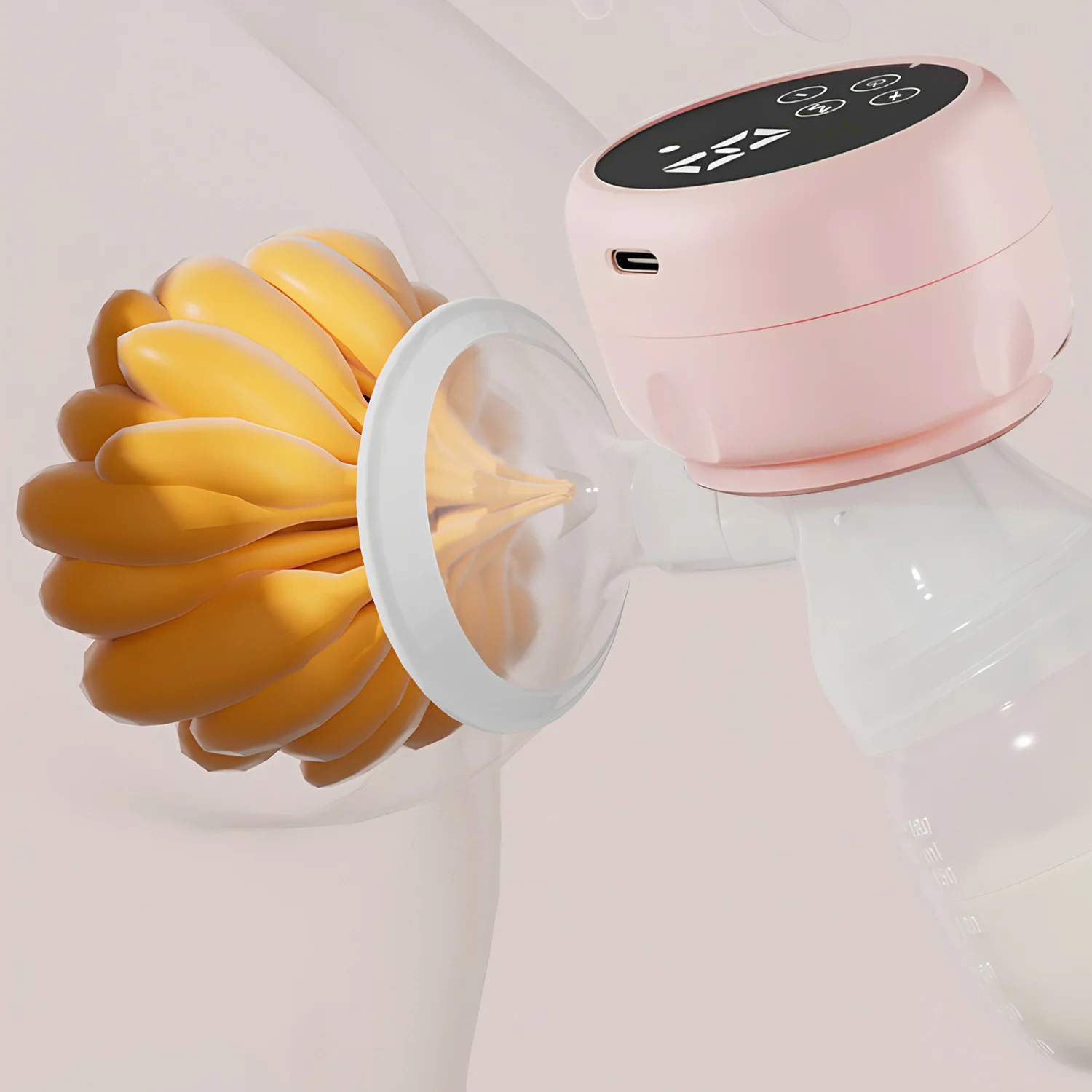 Tiralatte ricaricabile Estrattore di latte elettrico a basso rumore Mungitore automatico Comfort Allattamento al seno Cura postpartum Bottiglia di latte da 180 ml