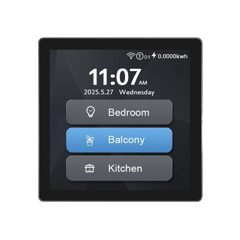 

The intelligent 4-inch touch screen switch supports 1/2/3/4/curtain switch 6-in-1 multi-language smart switch
