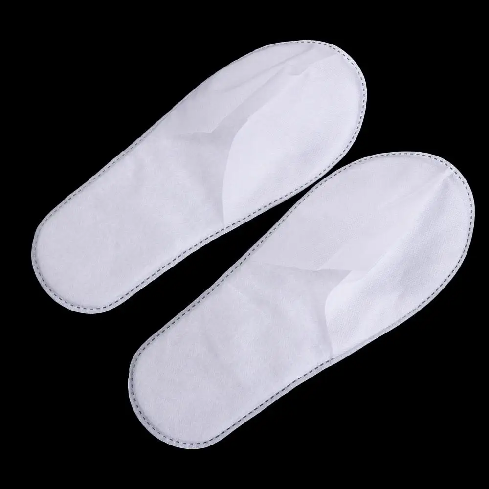 Non-Woven Hotel Disposable Slippers Footwear One Size Home Guests Use Slippers Soft Non-slip Hospitality Slippers Bathroom