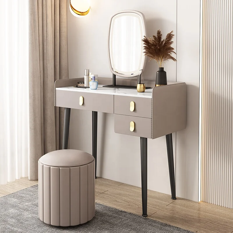 Modern Design Dressing Room Furniture Cheap Price Dressing Table for Woman Black Makeup Vanity Luxury Drawer Dresser with Mirror