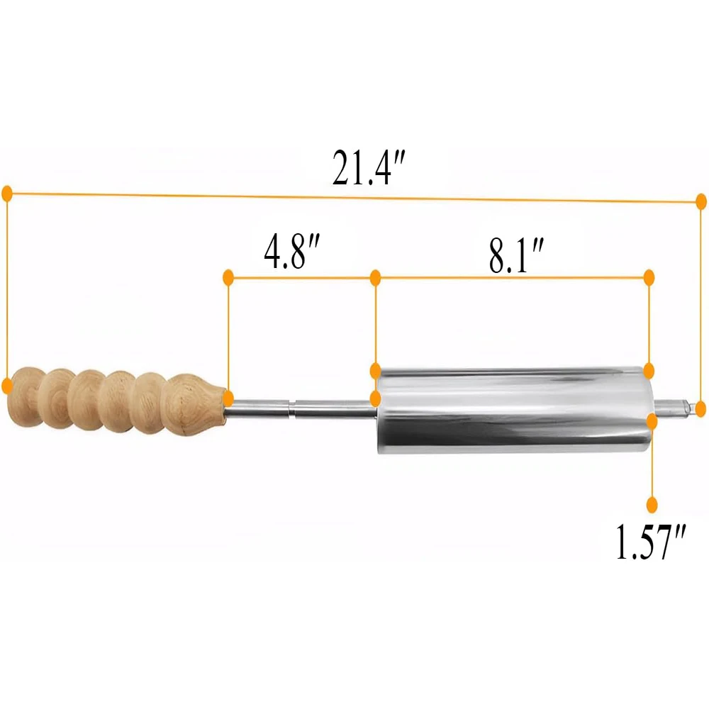 110V Chimney เค้กม้วนเตาอบ Maker, 1500W ไฟฟ้าเชิงพาณิชย์ไอศกรีมขนมปังกรวยเครื่อง 2 แม่พิมพ์สแตนเลส