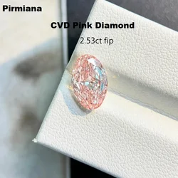CVD Pink Diamond Oval Shape 2.53ct Fancy Pink VS2 2EX IGI Certificated Loose Labdiamond