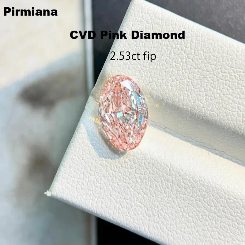 CVD Pink Diamond Oval Shape 2.53ct Fancy  Pink VS2   2EX  IGI Certificated Loose Labdiamond