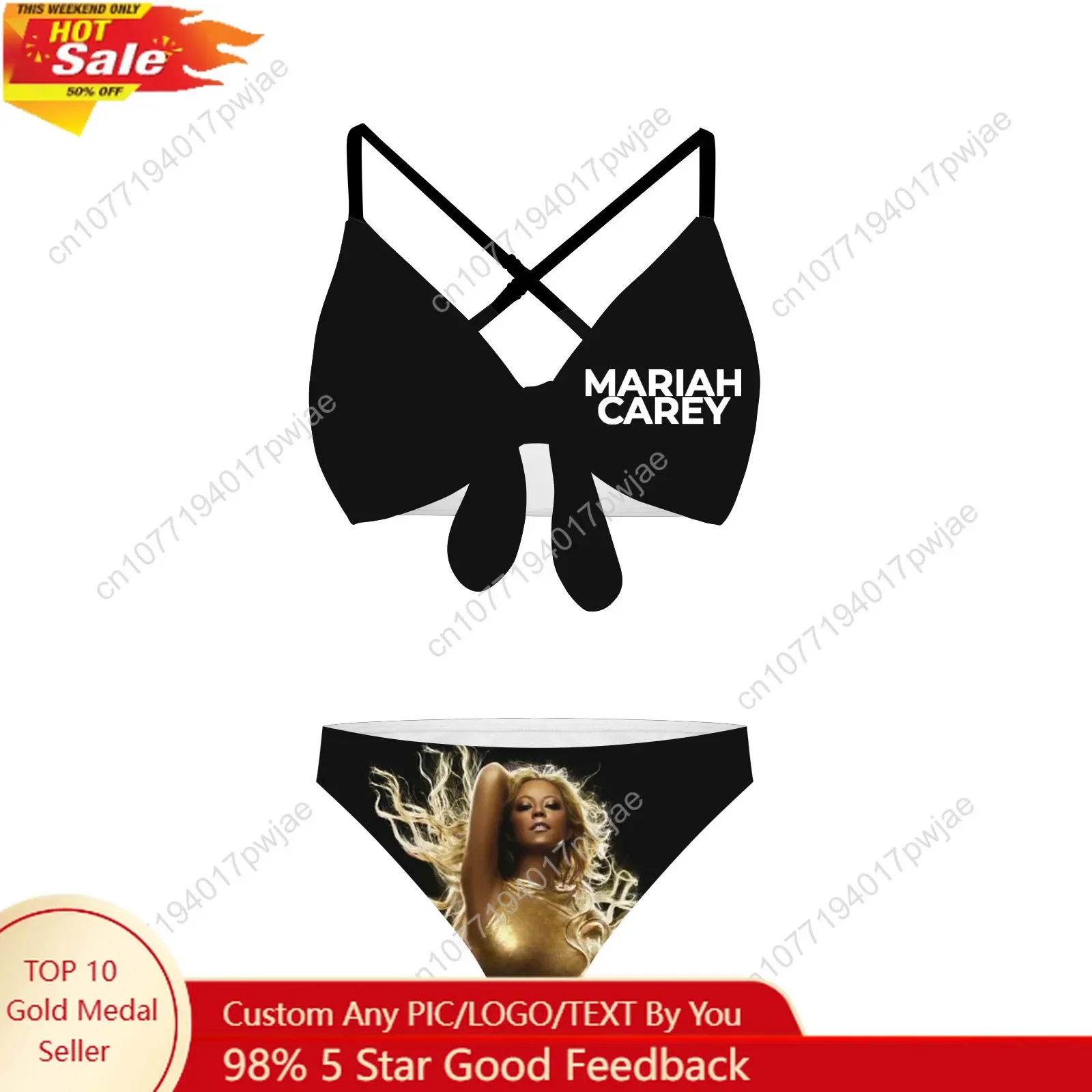 Mariah Carey Bathing Suits Cross Strap Suspenders Swimsuits Womens Bikini Pool Party Beach Swimwear Customized Beachwear