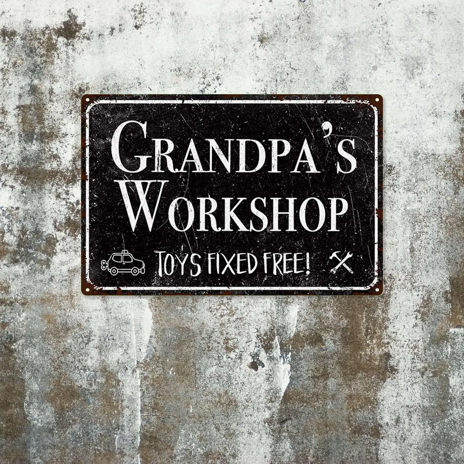 Tin Sign Painting Funny Garage Sign Grandpa's Workshop Signs,Vintage Garage Wall Decor Garage Signs Gifts for Papa,Papaw,Dad