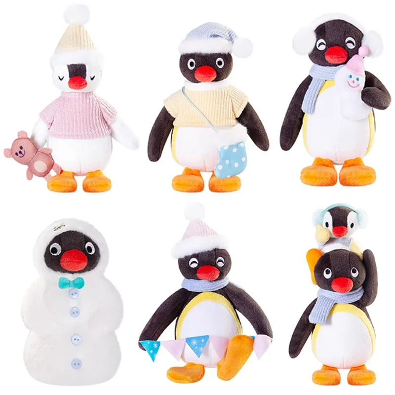 New Kawaii Cute Winter Pingu Pinga Penguin Plush Keychain Chains Kids Stuffed Toys Small Pandent For Children Gifts