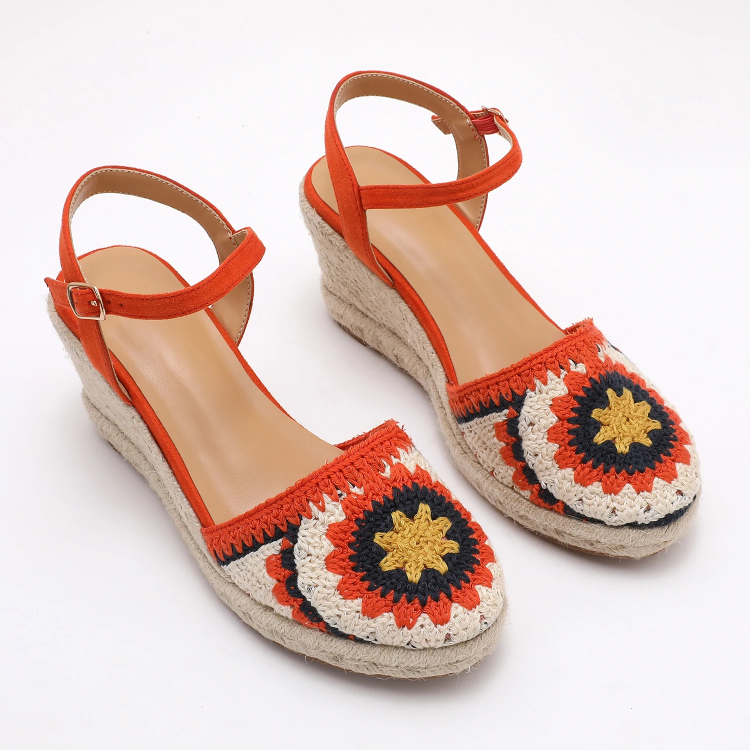 

Women's Knitted Wedge Heel Sandals